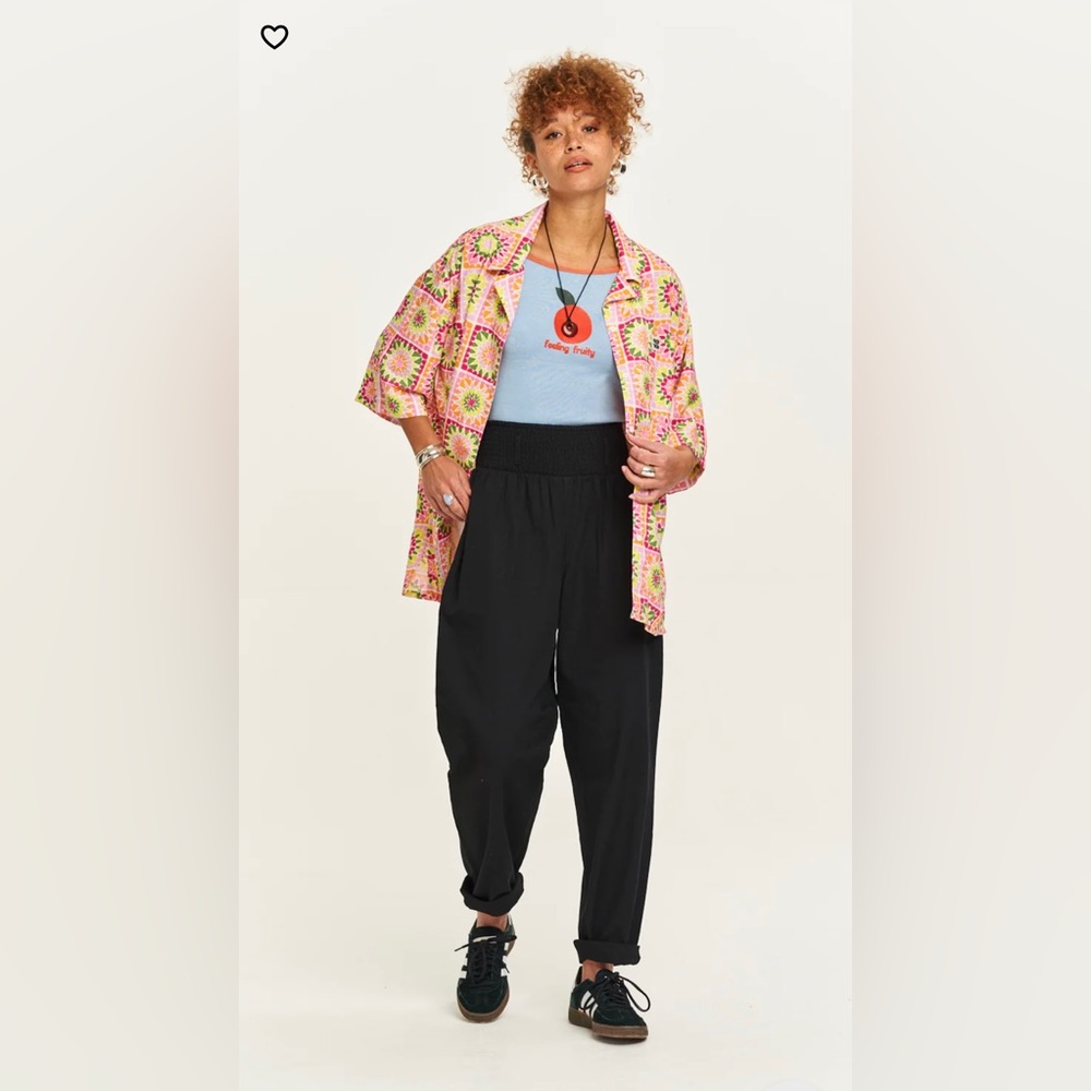 Lucy & Yak Alexa Trousers: ORGANIC COTTON - Black - S (UK 8-10)
